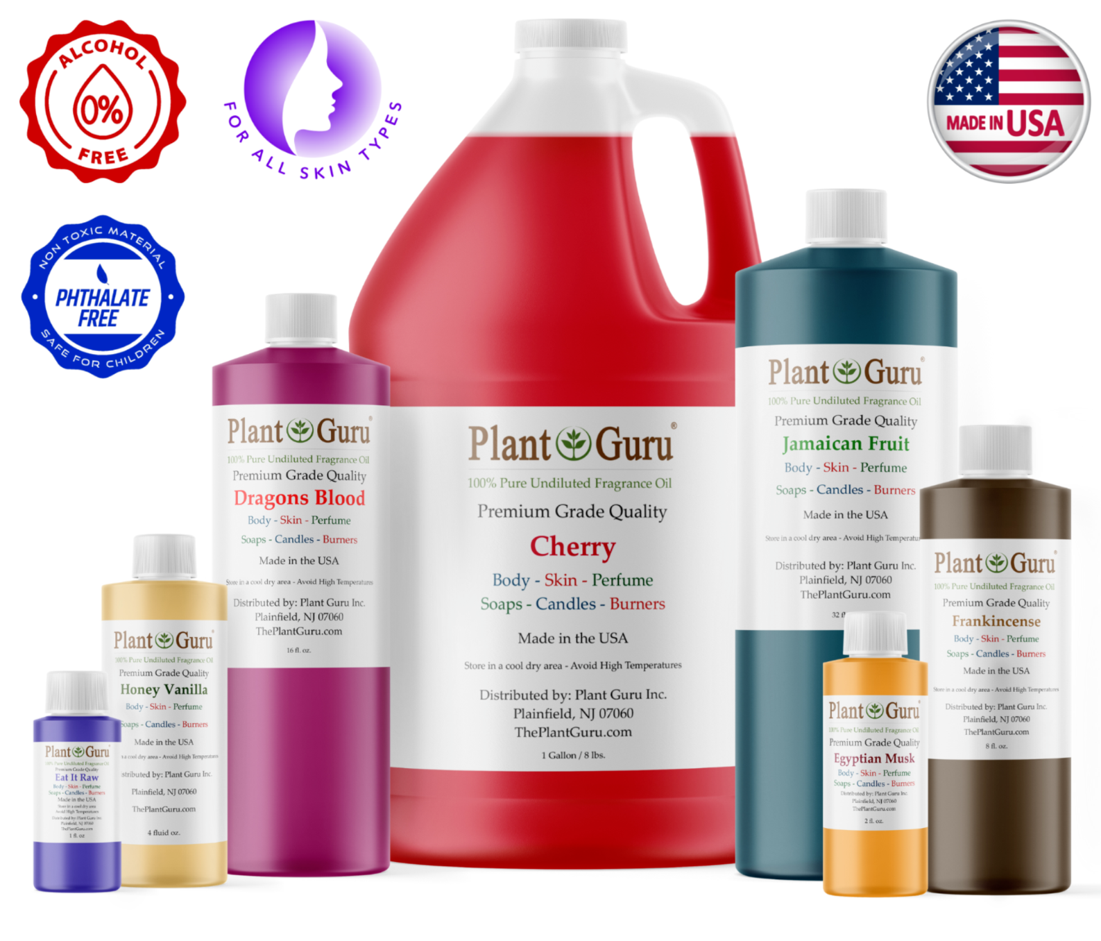 Fragrance Oil 8 oz. For Candle Soap Incense Making Burners Scented Oils Bulk Lot