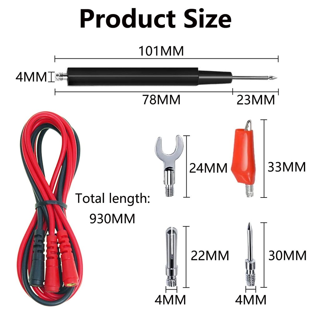 16-in-1 Multimeter Test Leads Kit, Replaceable Silicone Jumper Wires with Electr
