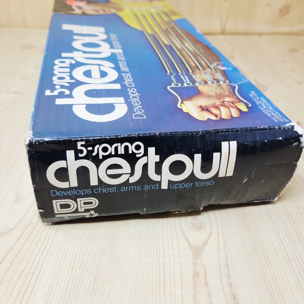 Vintage 1970s DP 5 Spring Chest Pull Expander Exerciser in Original Box