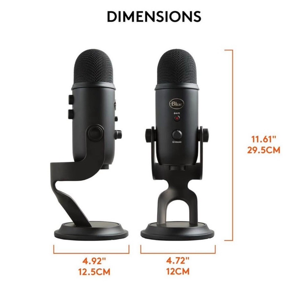 Logitech Creators Blue Yeti USB Microphone for Gaming Streaming Studio Quality