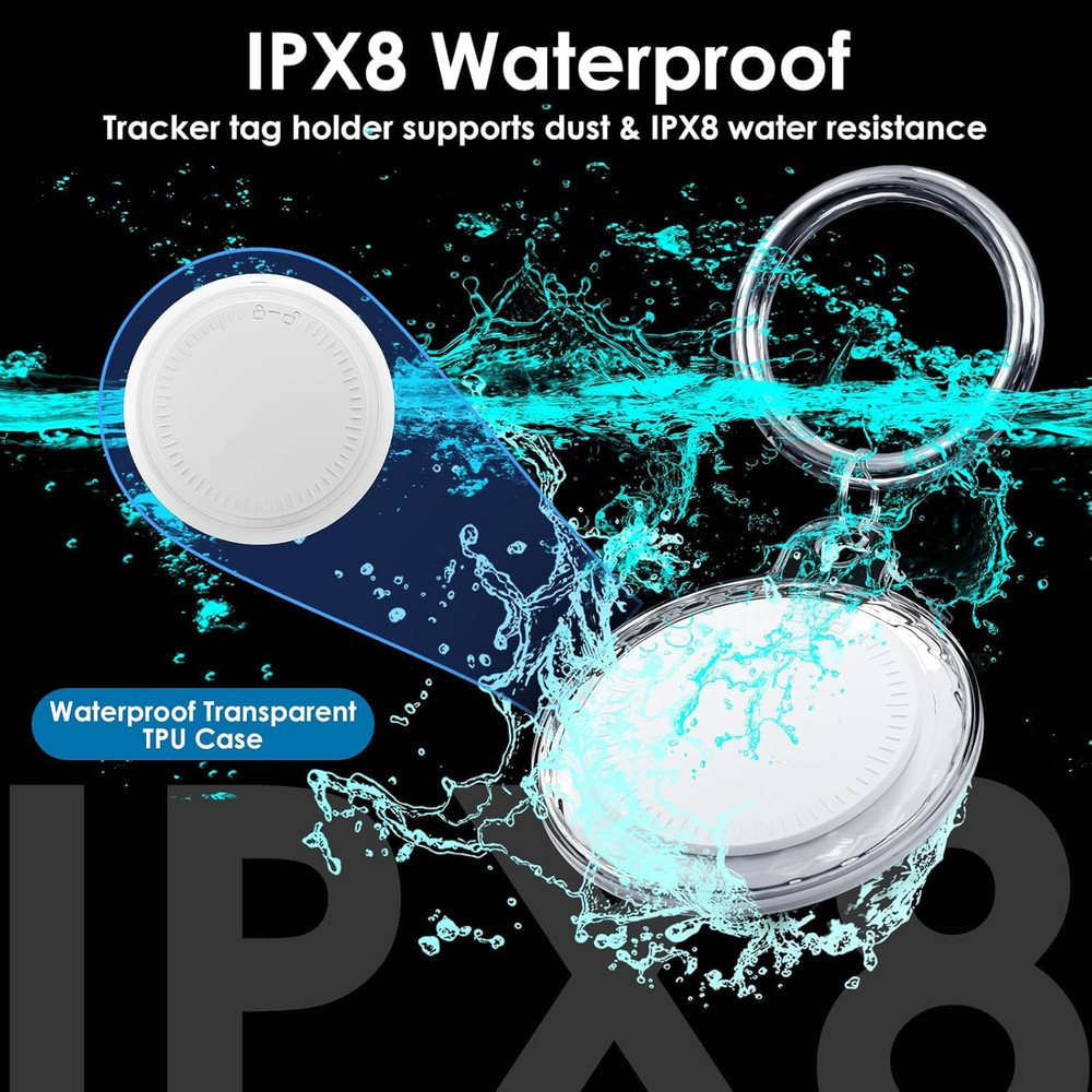 4 Pack Android Tracker Tags Bluetooth Both Ios Smart Waterproof Keyrings Phones