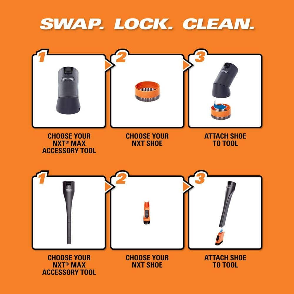 RIDGID 2-1/2 in. NXT Max Crevice Tool & Dusting Brush for Wet/Dry Vacs MAX2531