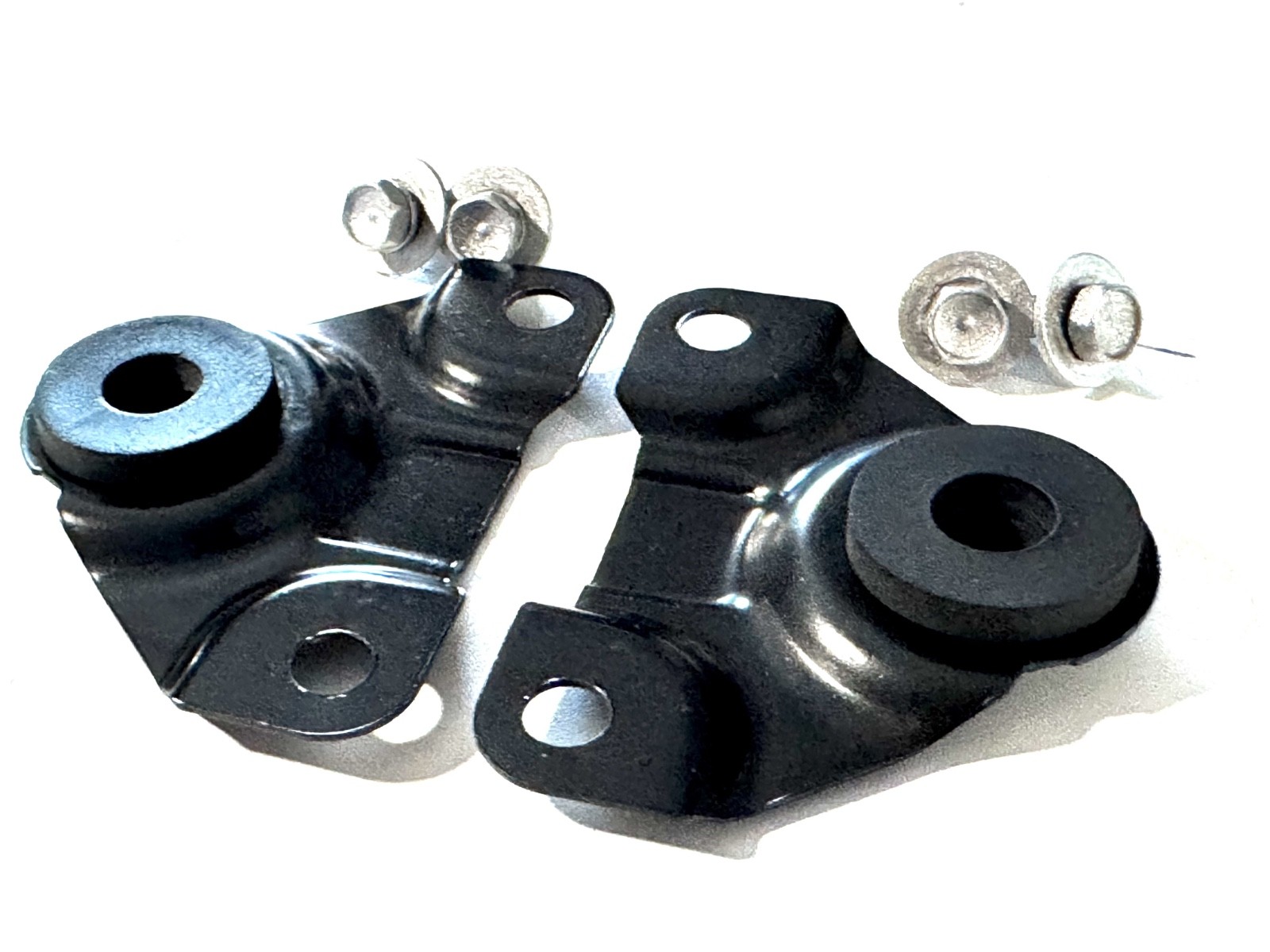 90-97 Honda Accord Radiator Top Mount Bracket Set Pair Black OEM