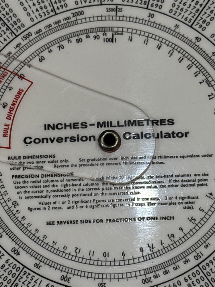 Fearns Calculators - Inches - Millimetres Conversion Calculator With Pouch