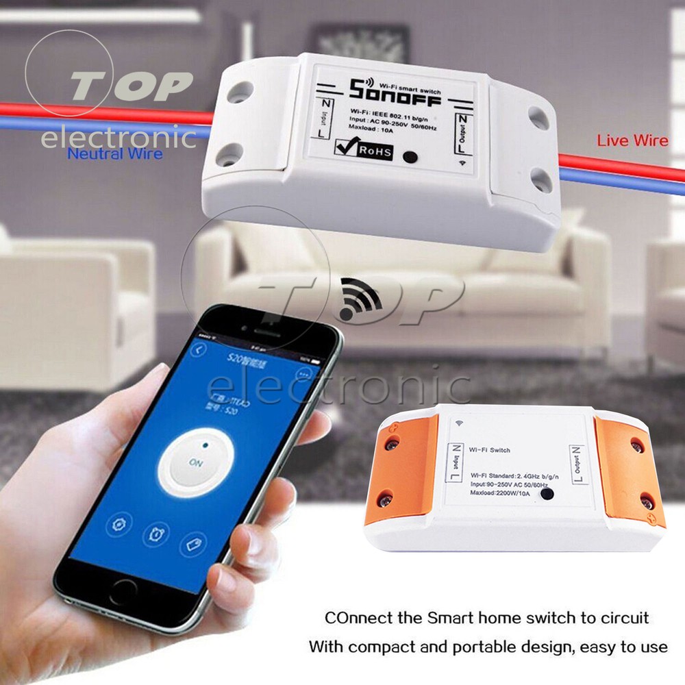 Sonoff ITEAD WiFi Wireless Smart Switch Module ABS Shell Socket for DIY Home