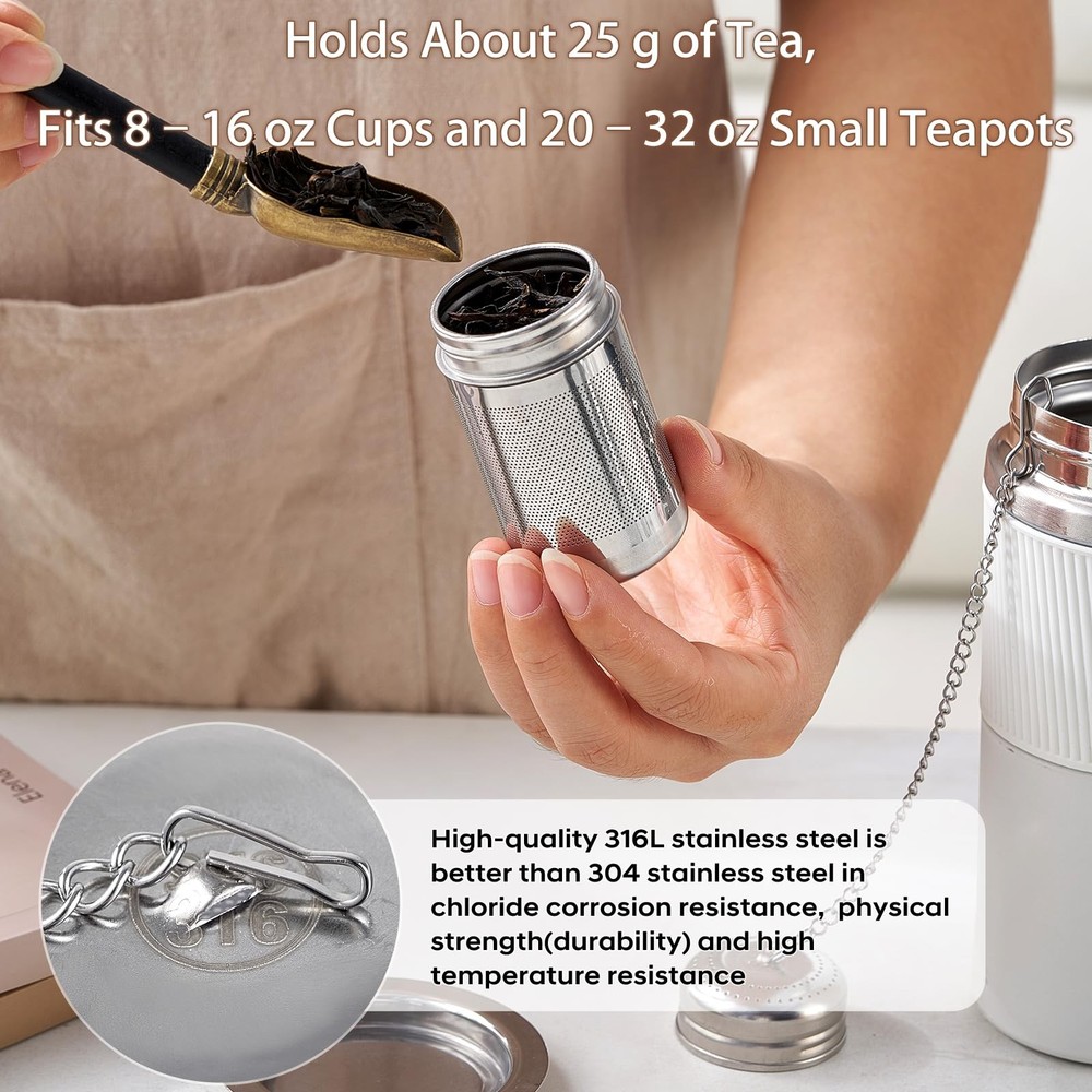 Tea Infuser For Loose Leaf Tea, Extra Fine Mesh Tea Diffusers For Loose Tea, ...