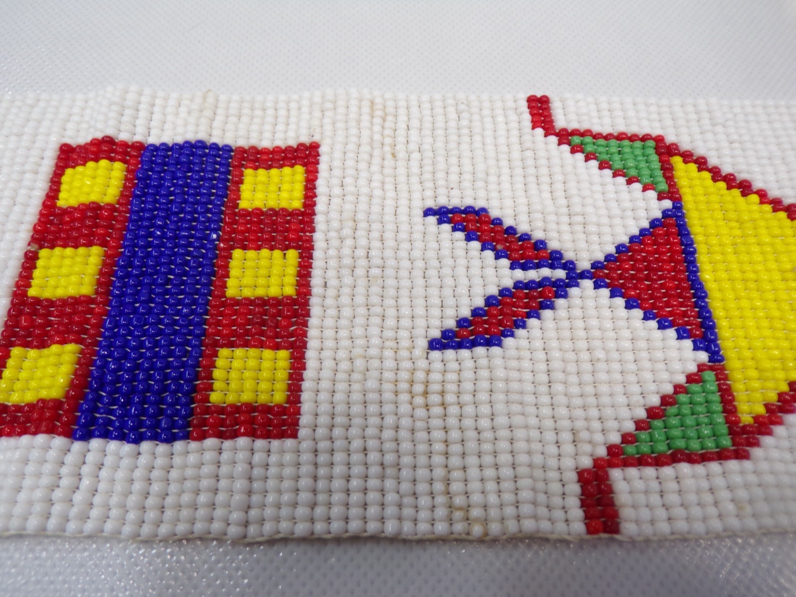 Vintage Handmade Native American Glass Bead Belt 19.5" Potawatomi?