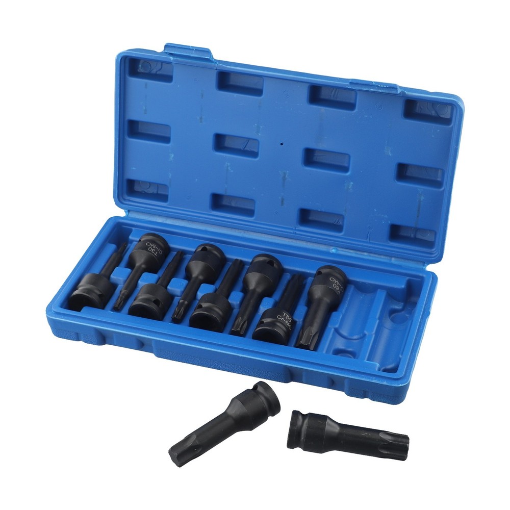 Heavy duty 1/2 inch Square Head Wrench Socket Bits Set with T20T80 Sizes