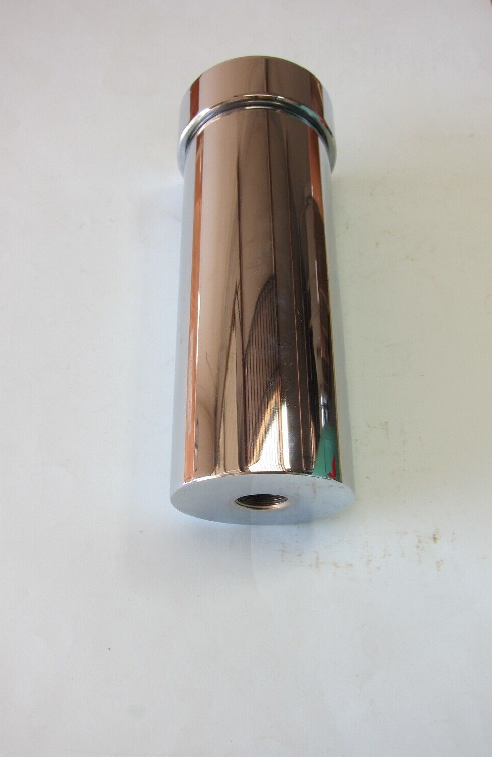 Lowrider Hydraulics accumulator, boss 8 port, pre-charged & adapters, all chrome