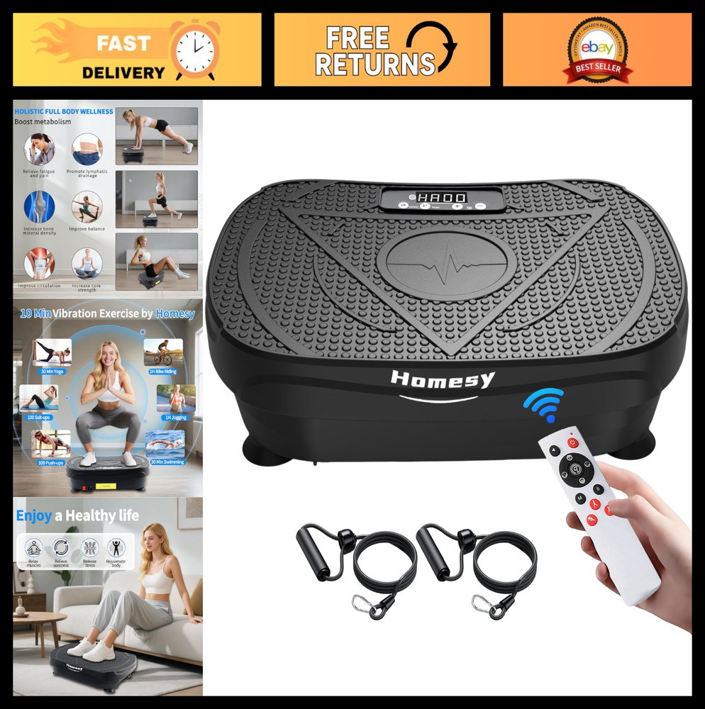 Vibration Plate Exercise Machine for Lymphatic Drainage & Fat Burning - Full Bod