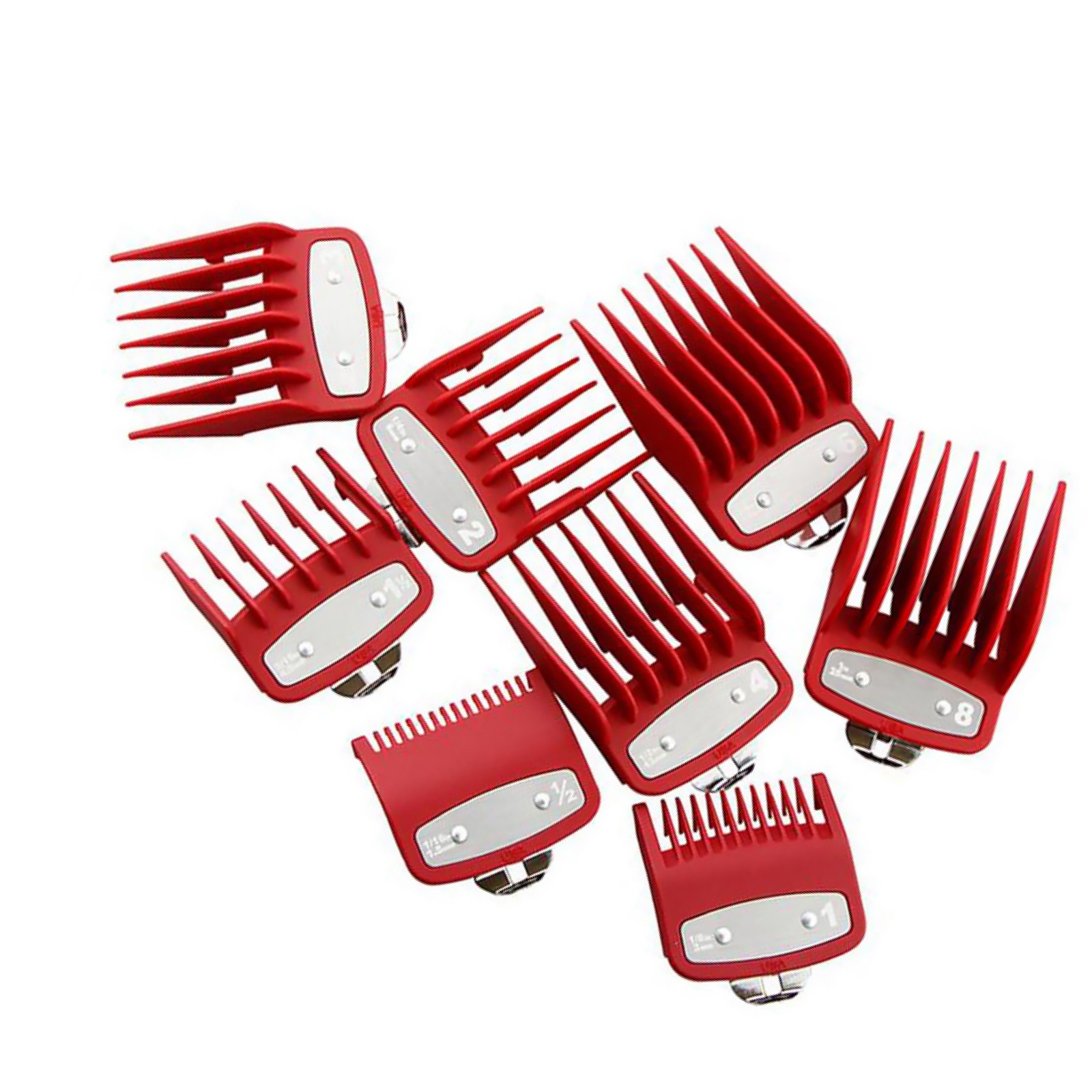 Replacement 8PCS Hair Clipper Metal Clip Guides Limit Combs Guards For WAHL e