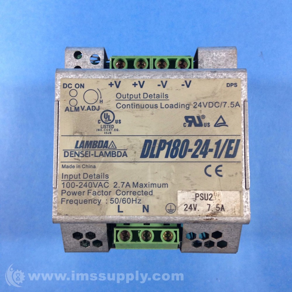 Lambda DLP180-24-1/EJ 180W DIN Rail Power Supply USIP
