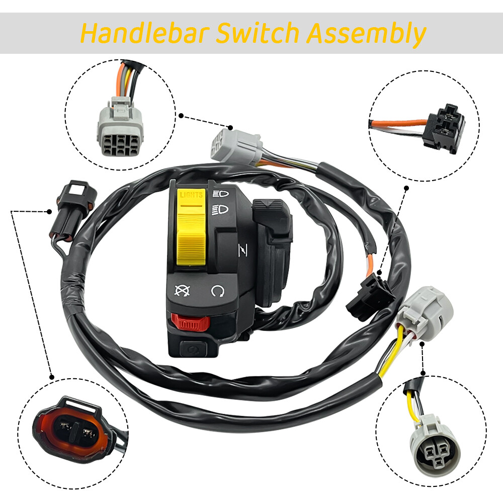 Left Handlebar Start Stop Kill Switch Headlight for Kawasaki KFX 400 2003-2006