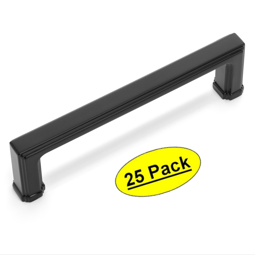 *25 Pack* Cosmas Cabinet Hardware Flat Black Modern Handle Pulls #1941-96FB