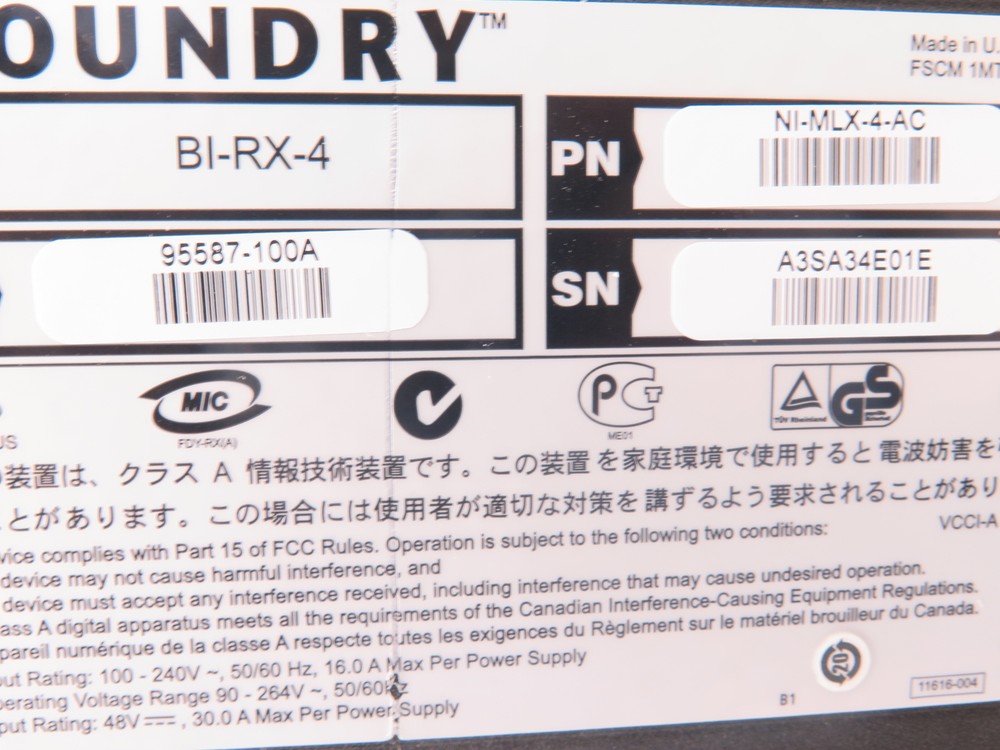 Brocade Foundry NetIron NI-MLX-4-AC Router