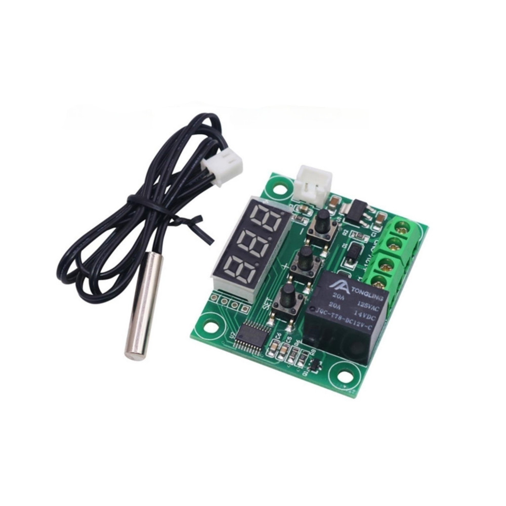 2Pcs XH-W1209 DC12V Digital Temp Thermostat Temperature Control Switch Plate A