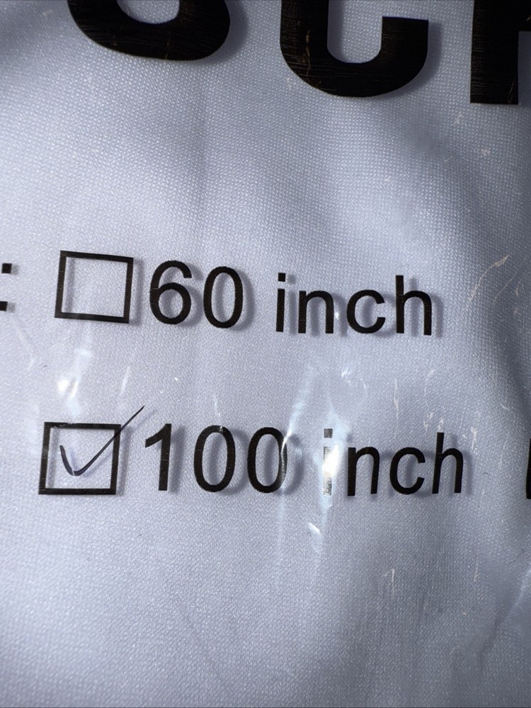 Portable Foldable Projector Screen Sheet 100 Inch NEW with Mounts