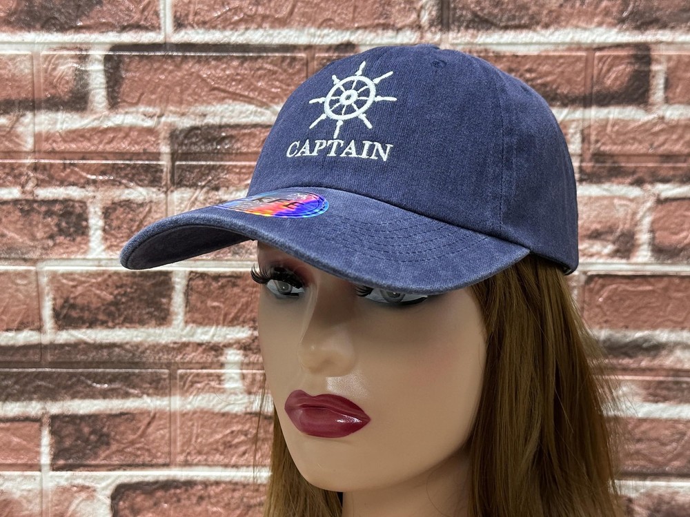 Captain First Mate Crew Hats Captain (Washed Navy Blue)