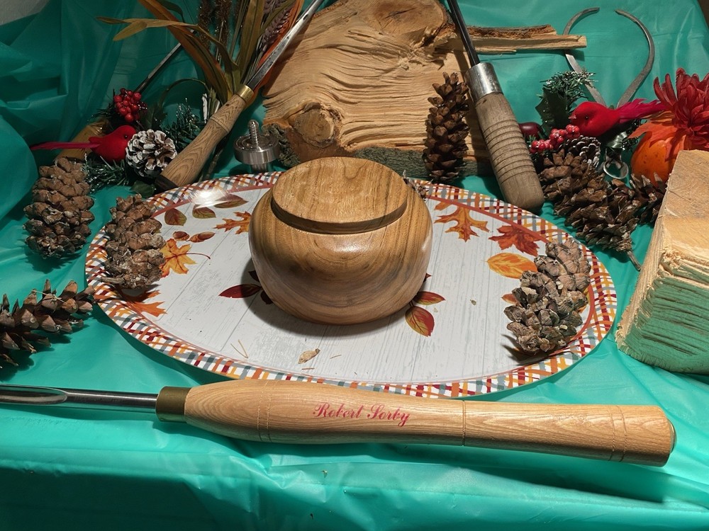Single Hard Red Oak Serving Bowl
