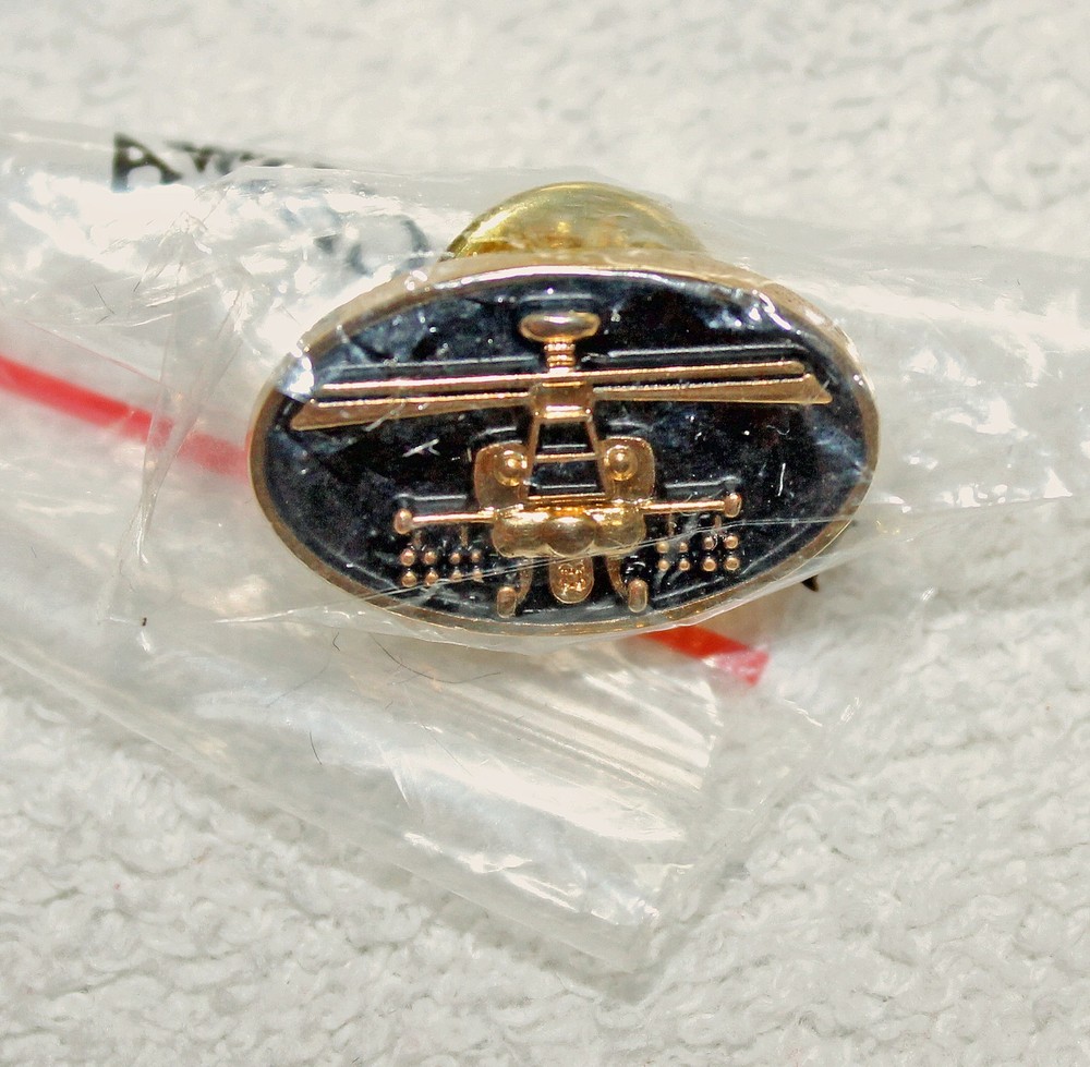 Boeing Apache Longbow 2 Pin Set Silver Tone and Gold Tone