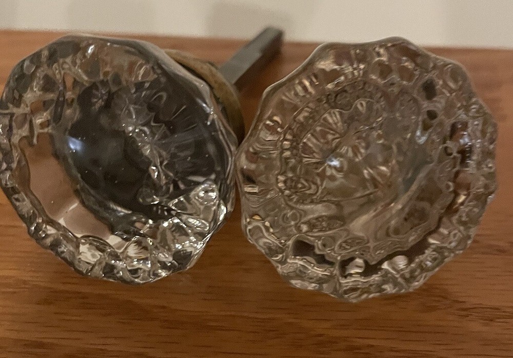 Vintage Clear Glass Doorknobs