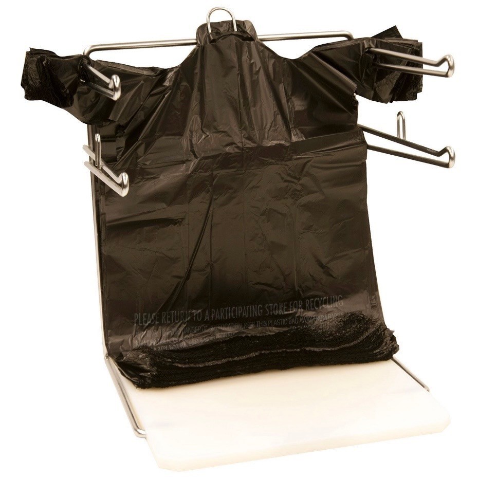 Black T-Shirt Carryout Bags 11.5 x 6.5 x 22 1000 ct