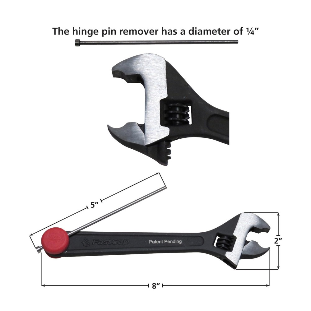 FastCap Knuckle Bender with Built-in Hinge Pin Remover - Adjustable Door Hing...