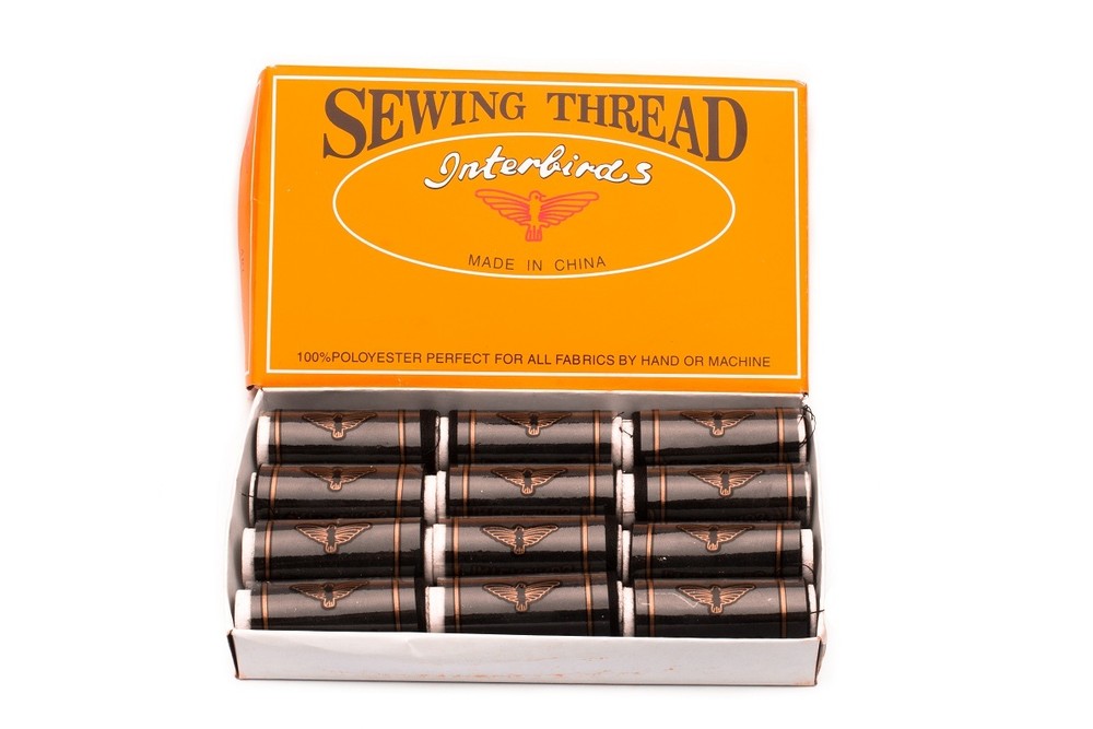 All Purpose Sewing & Quilting 100% polyester Thread 12 xSpools110 yards each blk