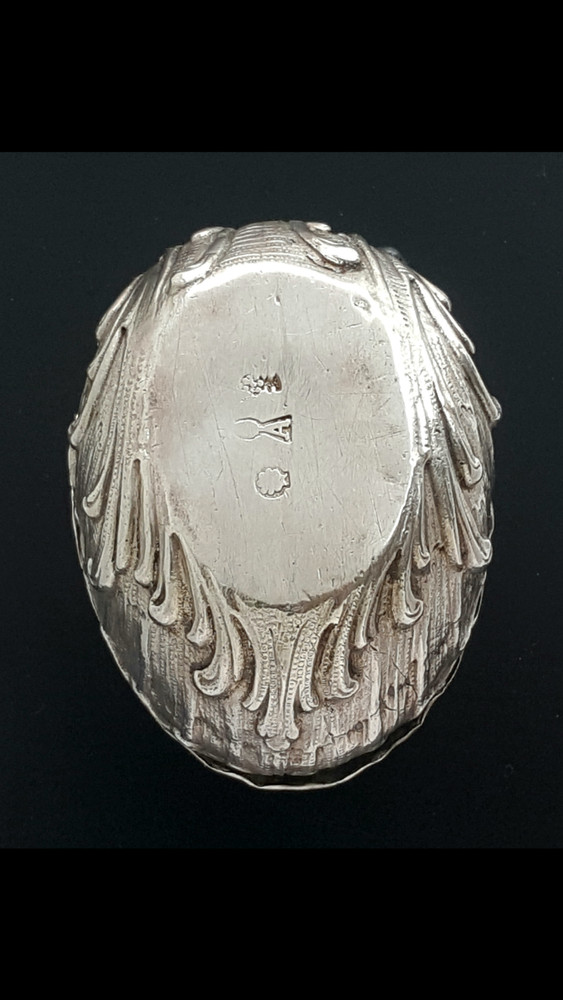 Antique Continental Silver Sea Shell Roccoco Relief