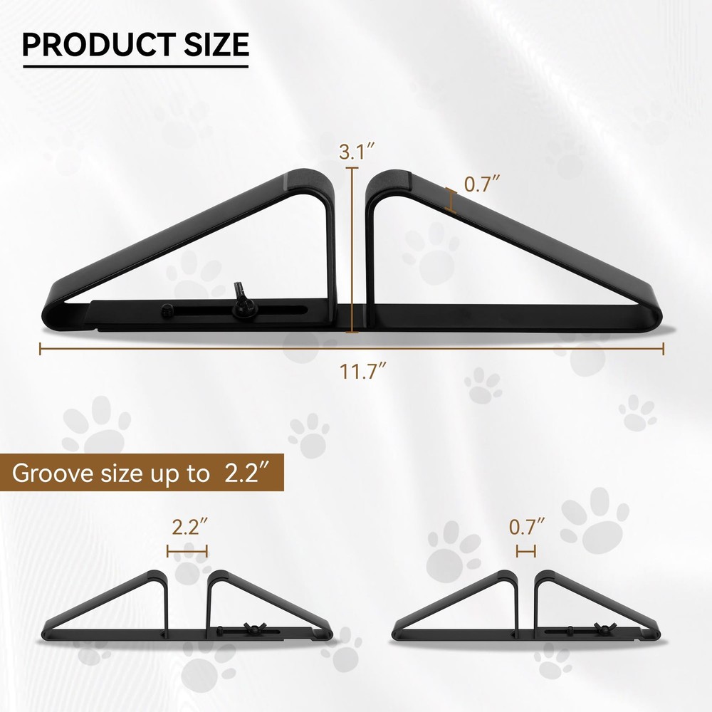 Support Feet for Pet Gate (Updated Version), Pet Gate Metal Support Feet Set ...