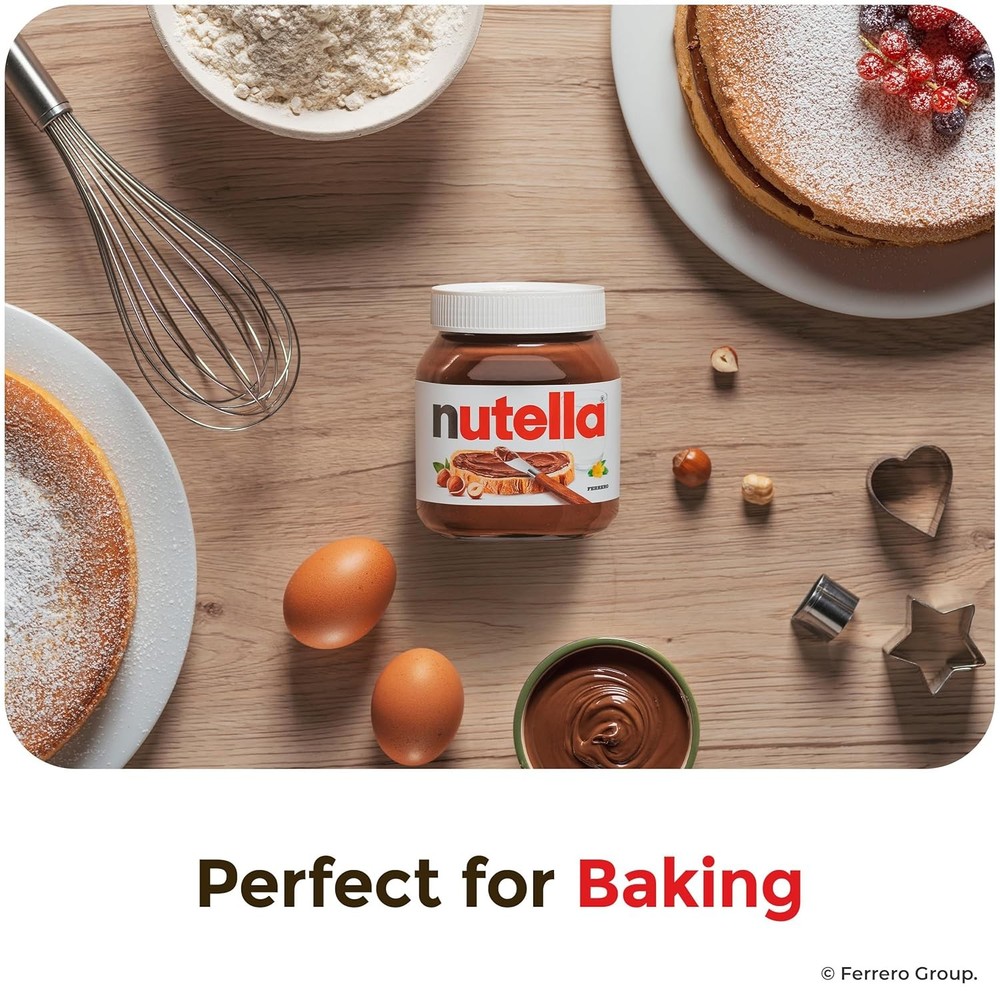 Nutella Hazelnut Spread With Cocoa For Breakfast, 7.7 Oz Jar