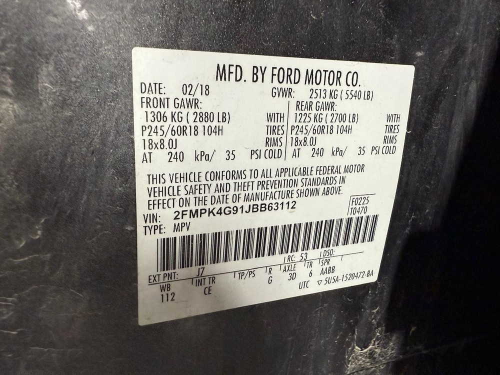 Ford Edge 2018-2019 Telematics Interface Module Communication 3U5T14G371BDC