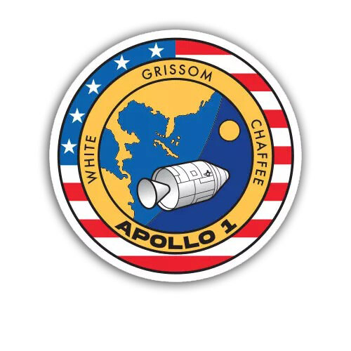 Round Apollo 1 Seal Sticker Decal