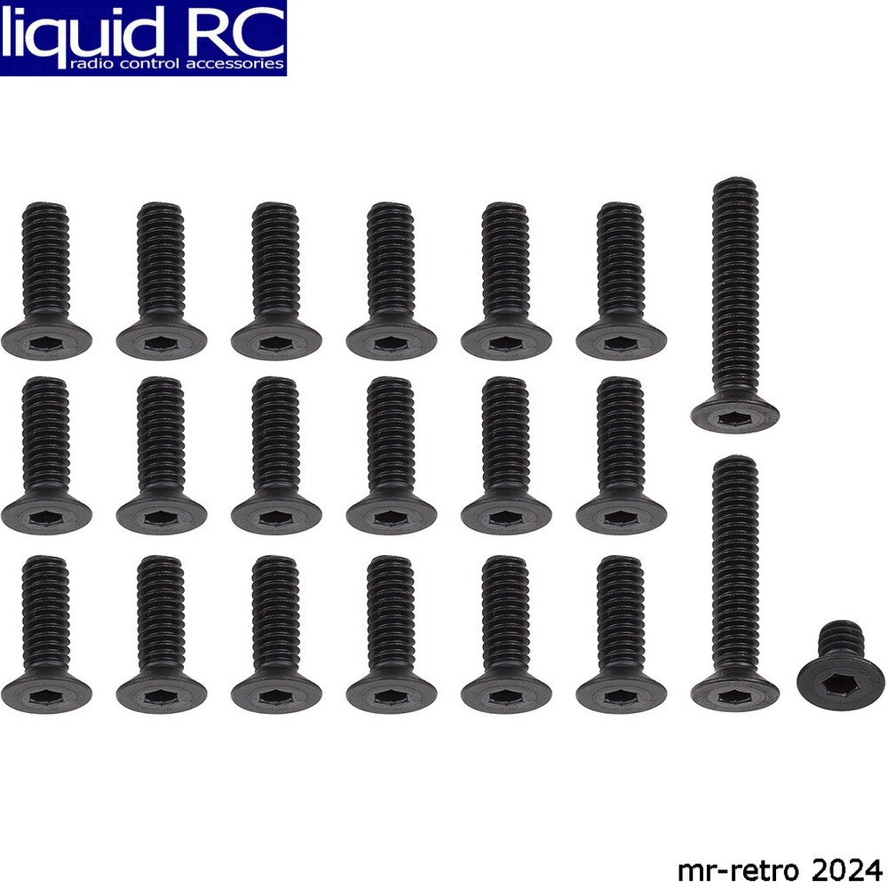 Associated 6316 RC10CC 8-32 Screw Set black