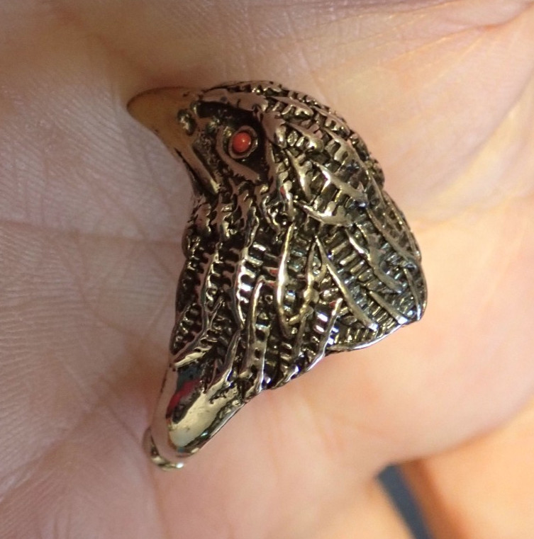 Bird Face Ring metal alloy adjustable