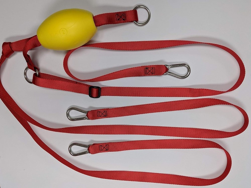 3 Point Dinghy Towing Bridle Red