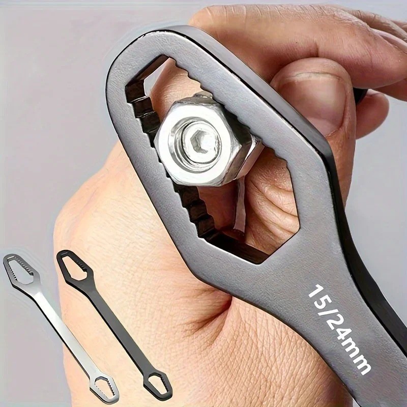 1pc Universal Double-Head Torx Wrench: Adjustable Self-Tightening Spanner