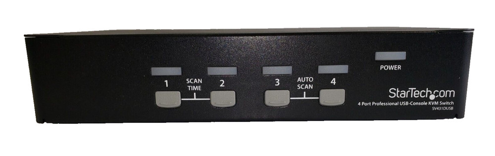 StarTech 4 Port 1U Rackmount USB KVM Switch with OSD - Rack-mountable