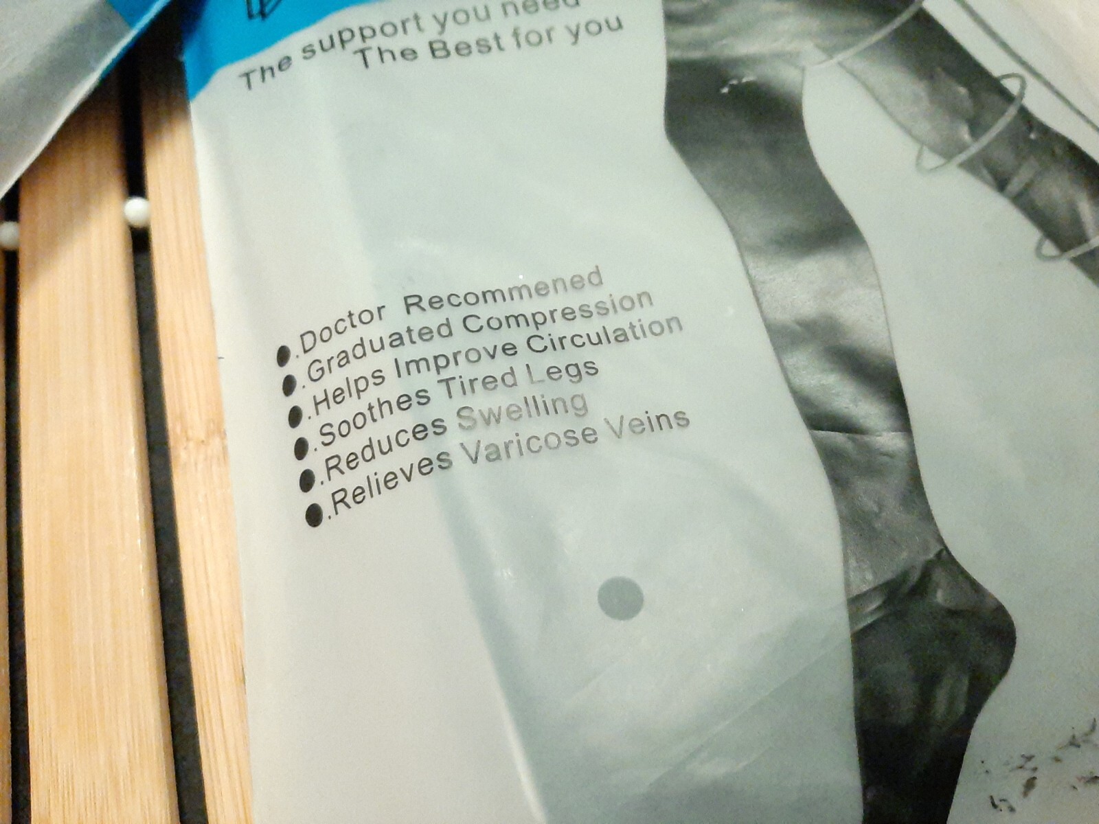 DCCDU Leg Health Compression Stockings S / M Black 20-30mmHg NEW