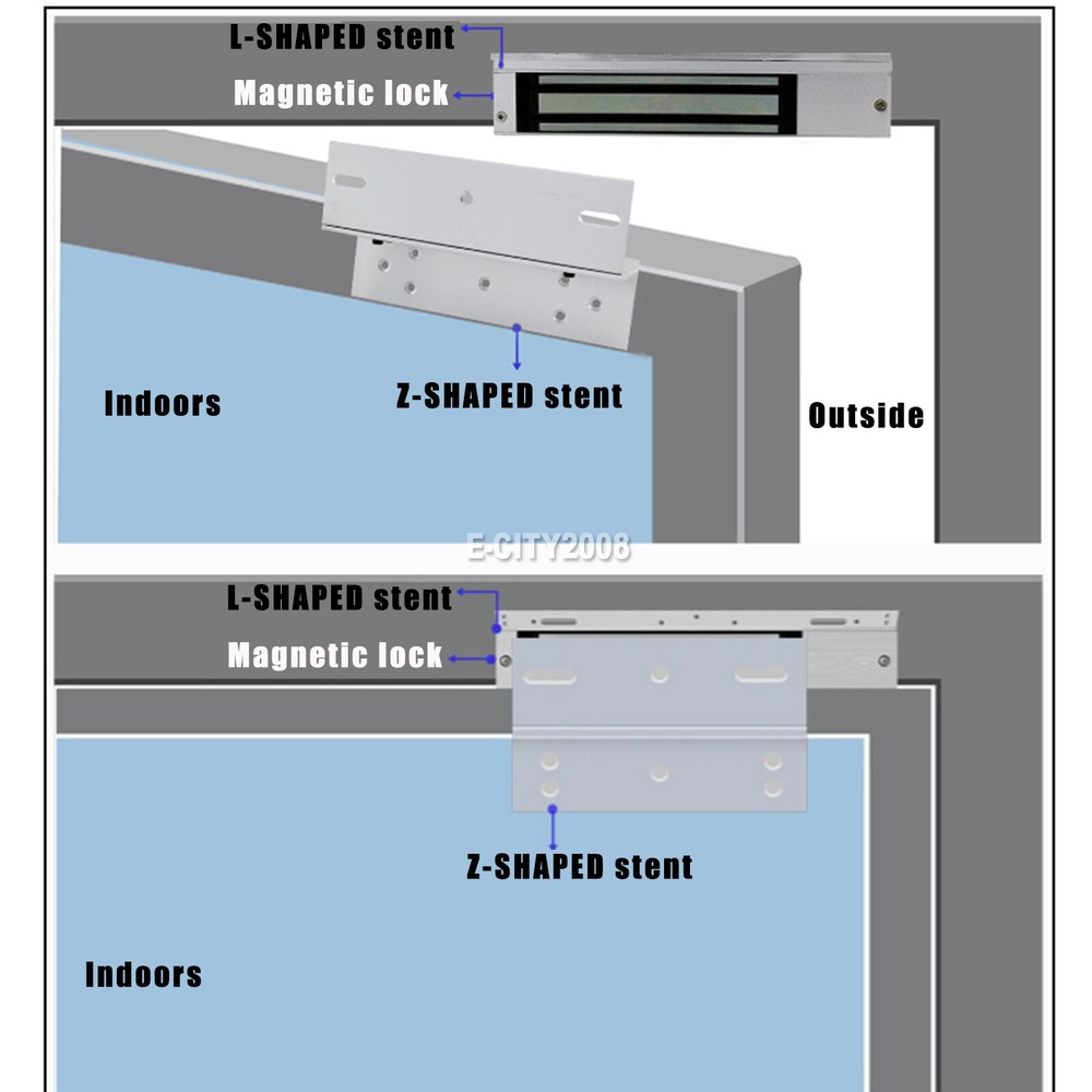 Access Control L&Z Bracket For 600Lbs 280KG Electromagnetic Lock US