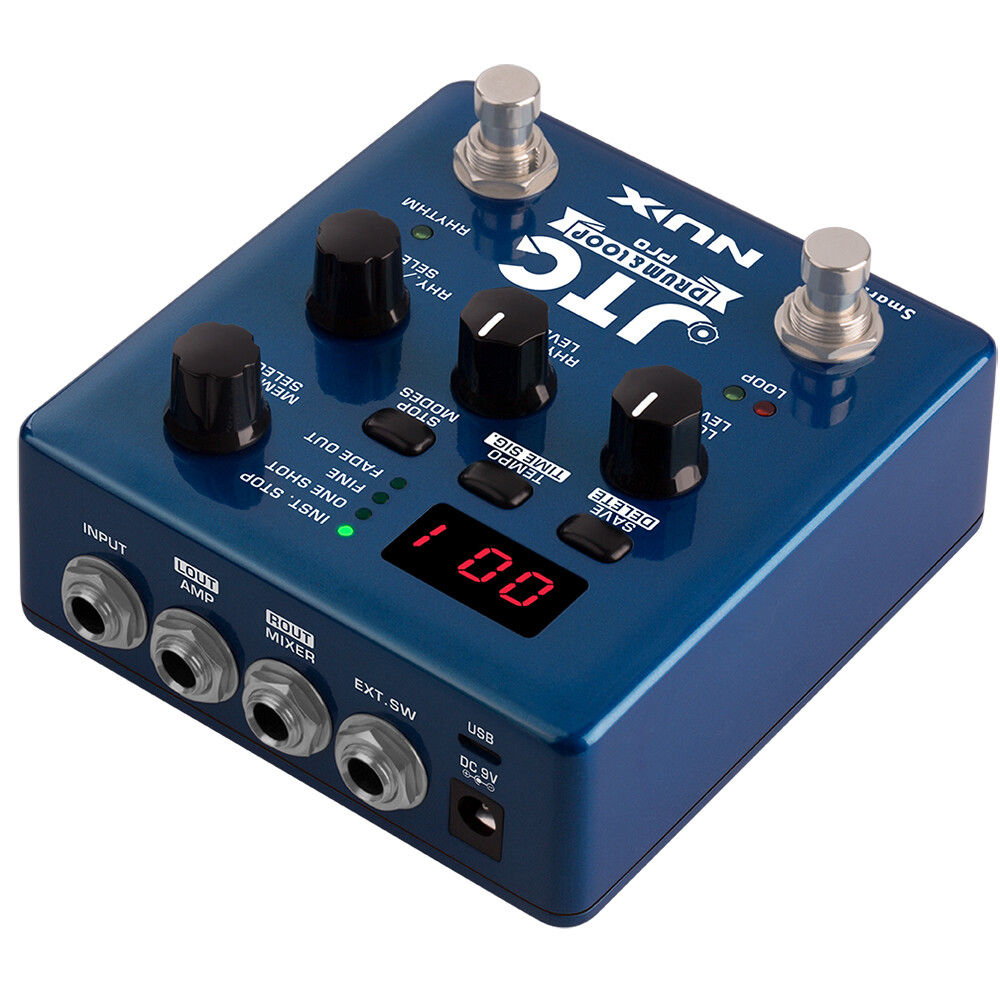 Nu-X Effects JTC Drum & Loop PRO Dual Switch Looper Guitar Effects Pedal