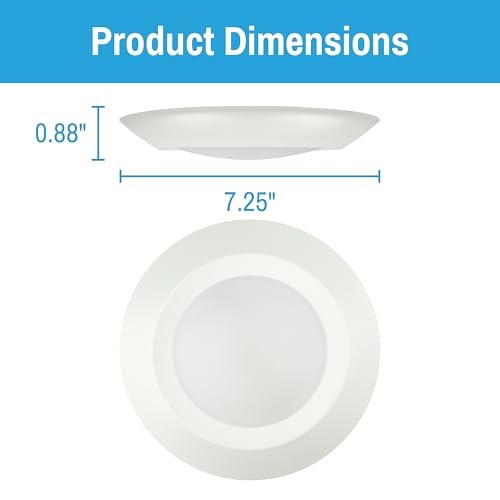 7" LED Flush Mount Ceiling Light - Energy Efficient LED Puck Lights - Easy