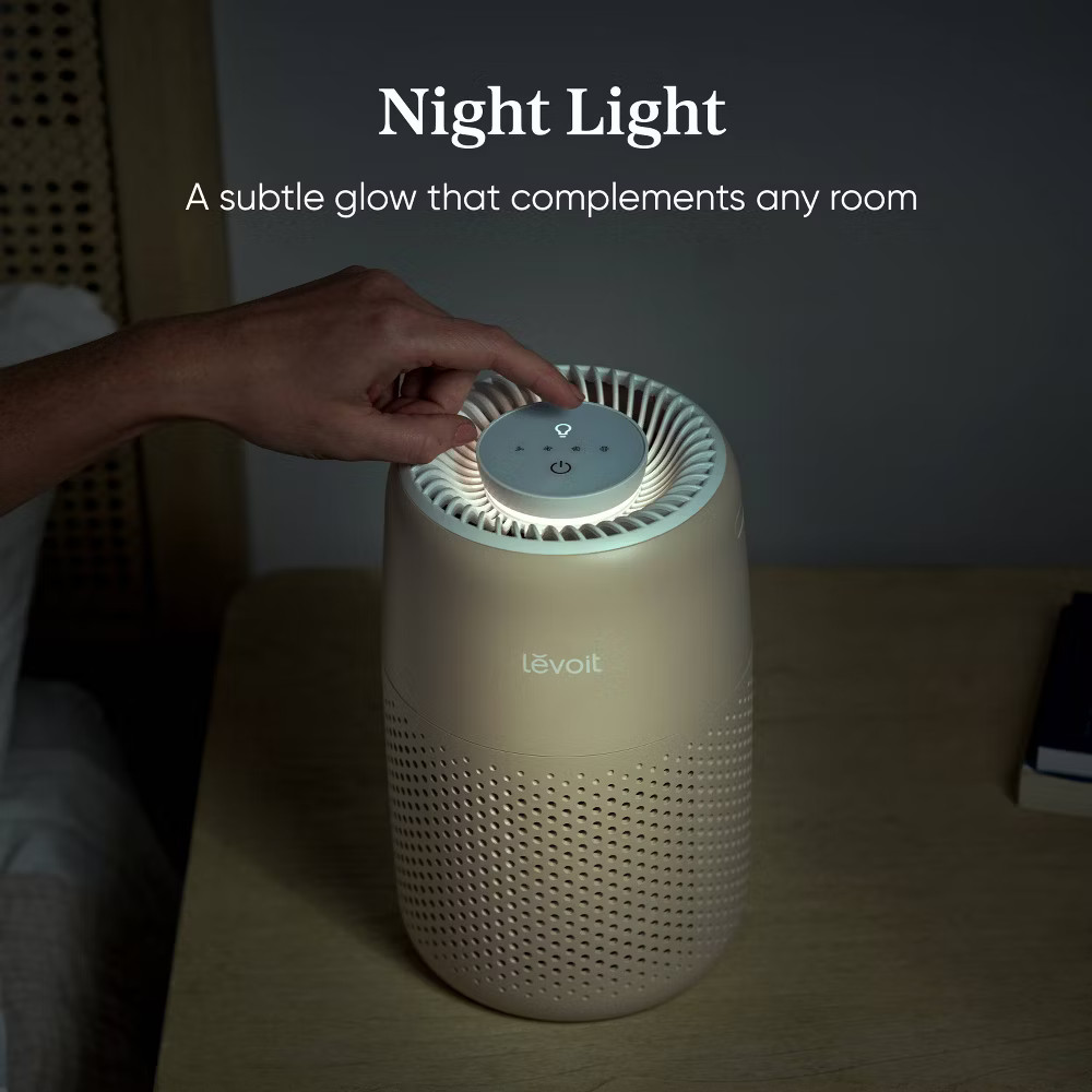 Levoit Core Mini Air Purifier with Night Light Sand