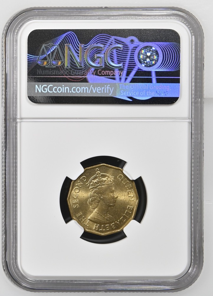 Fiji 3 Pence 1967 NGC MS 64