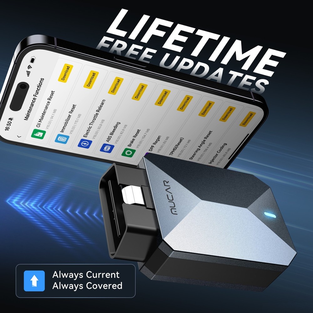 MUCAR BT200 MAX Car OBD2 Scanner AUTO All System Diagnostic Code Readers Tool US