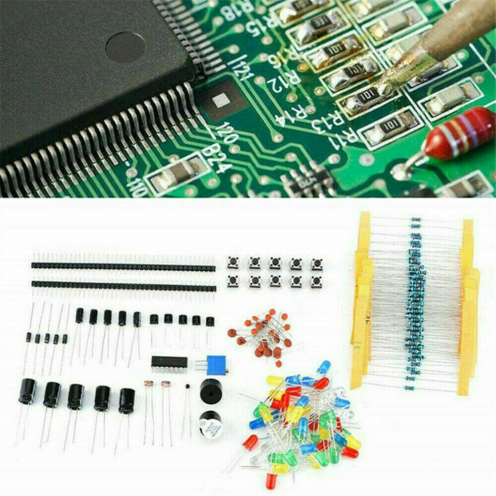 830 Tie Point Solderless Breadboard Kit MB-102 Power Supply Module Jumper Cable