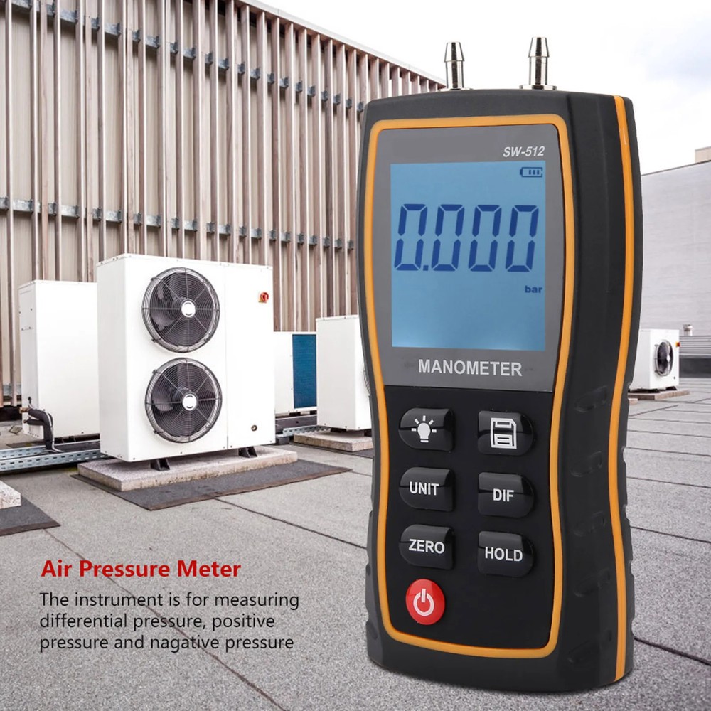 SW-512B High Precision Digital Pressure Gauge Differential Pressure Meter