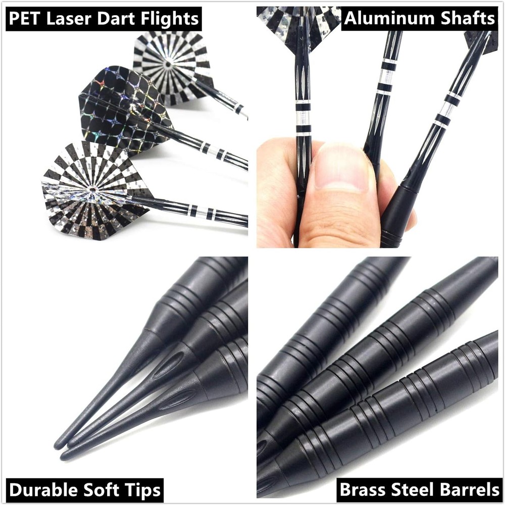 Soft Tip Darts Set for Electronic Dart Board 22g Plastic Tip Darts Se...