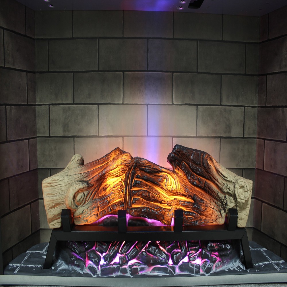 28in Black Electric Fireplace Insert with Remote Control & Timer 1400W