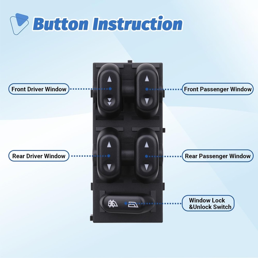 AiYiGu Power Window Control Switch Master Door Button Compatible with...